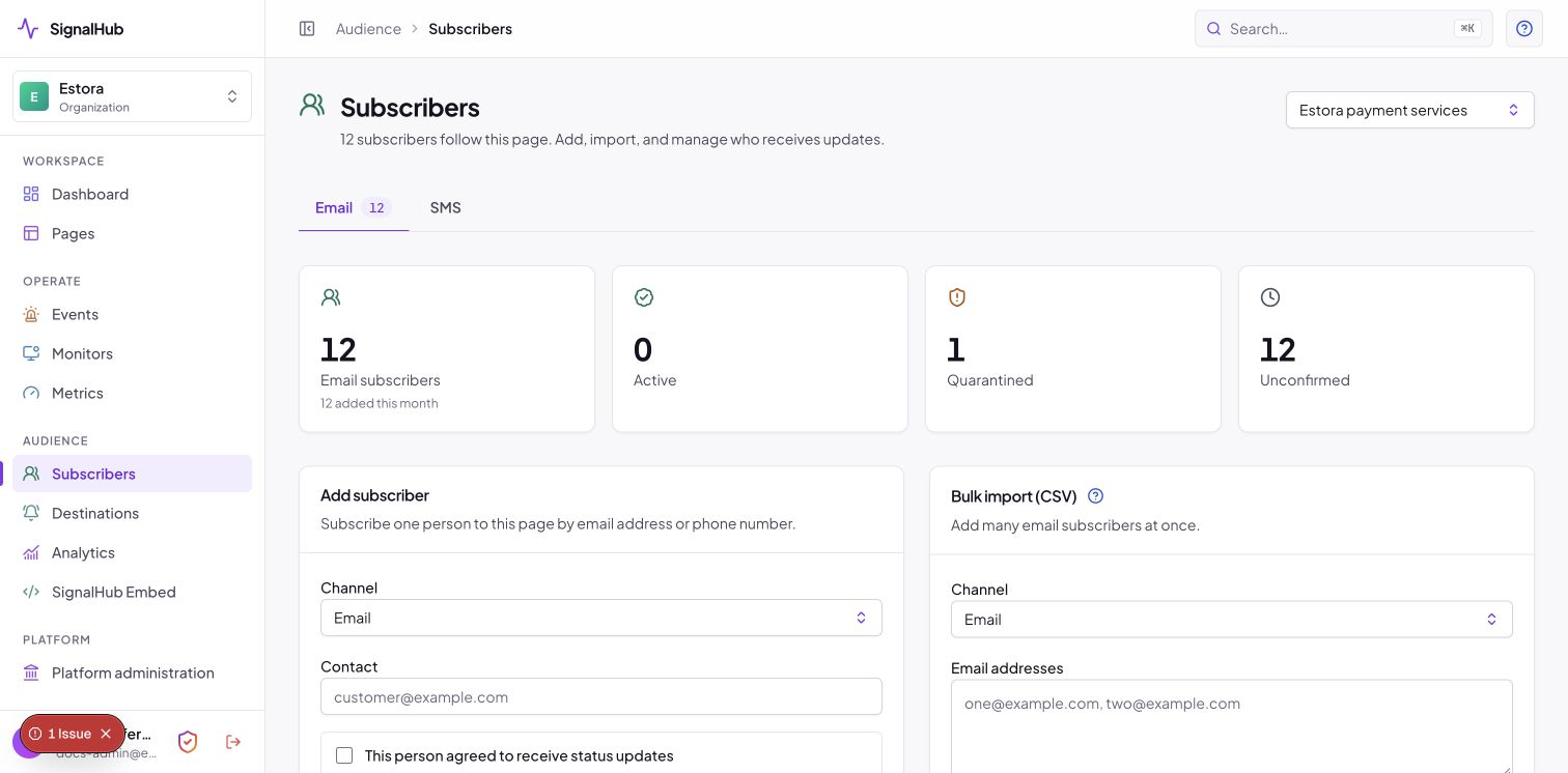 Subscriber management