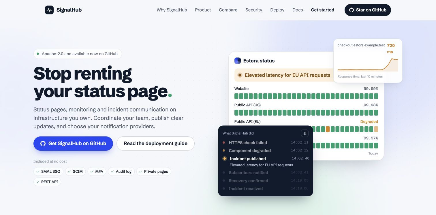 Landing page hero